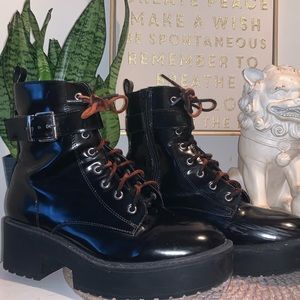 Platform Combat Boots